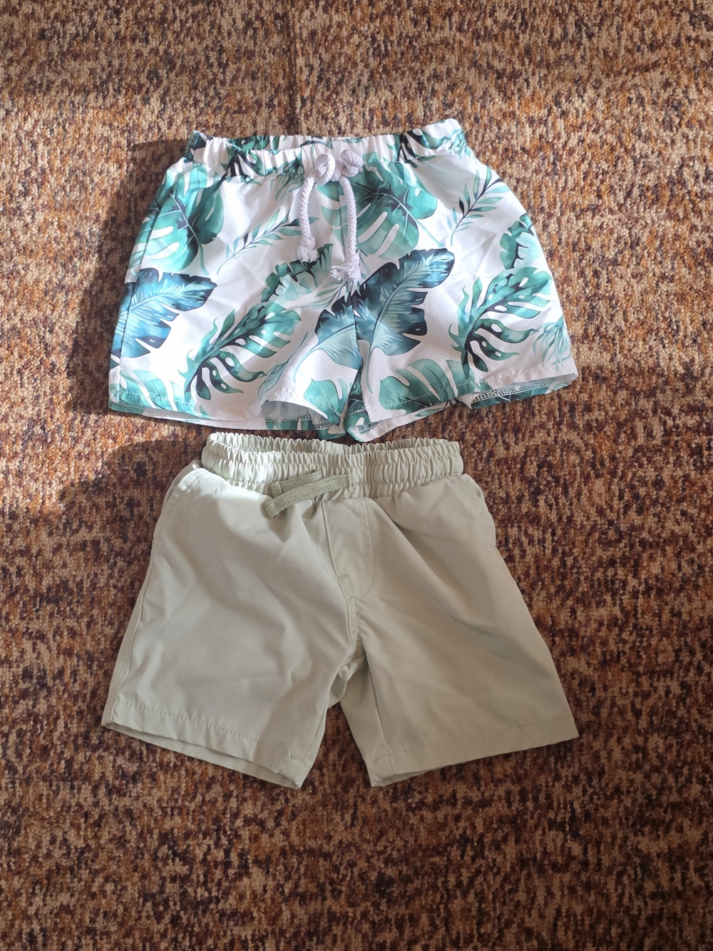 Target Boys Tropical Leaf Print and Light Green Shorts Set